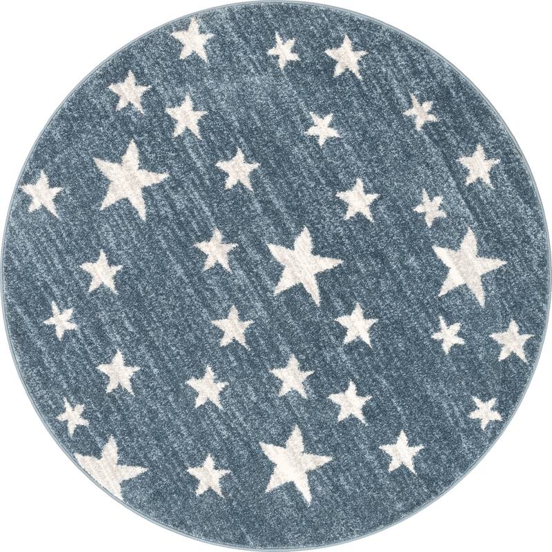 Well Woven Kennedy Stars Plush Area Rug