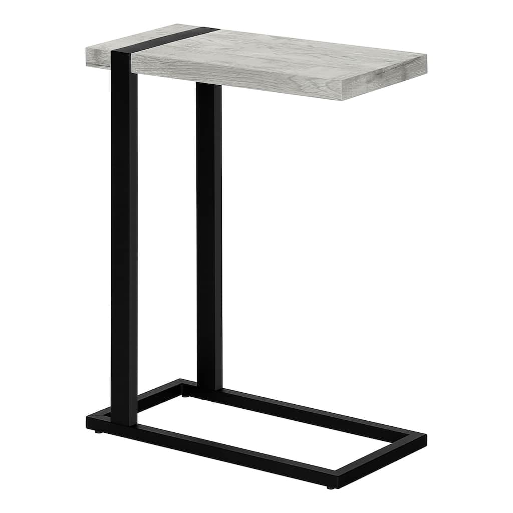 Accent Table, C-shaped, End, Side, Snack, Living Room, Bedroom, Laminate, Metal, Contemporary, Modern