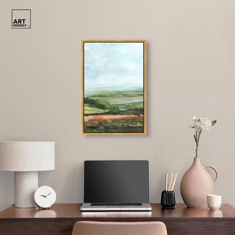 Watercolor Horizon Canvas by Art Remedy