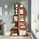 preview thumbnail 2 of 27, 5 Tier Corner Shelf Tall Bookshelf Bookcase