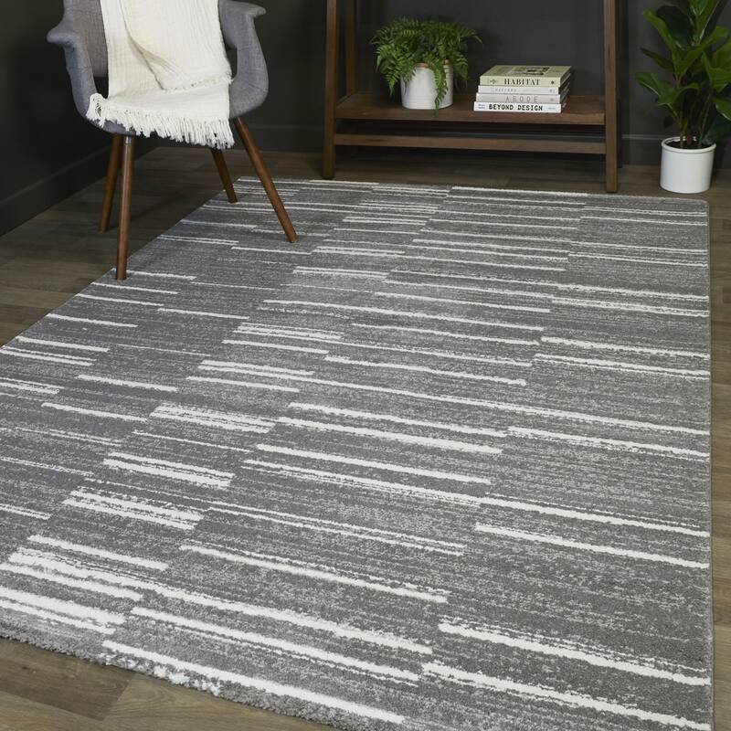 Georges Modern Striped Area Rug