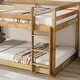 preview thumbnail 5 of 6, Twin Over Twin Rubber Wood Loft Bed with Ladder and Sturdy Slats