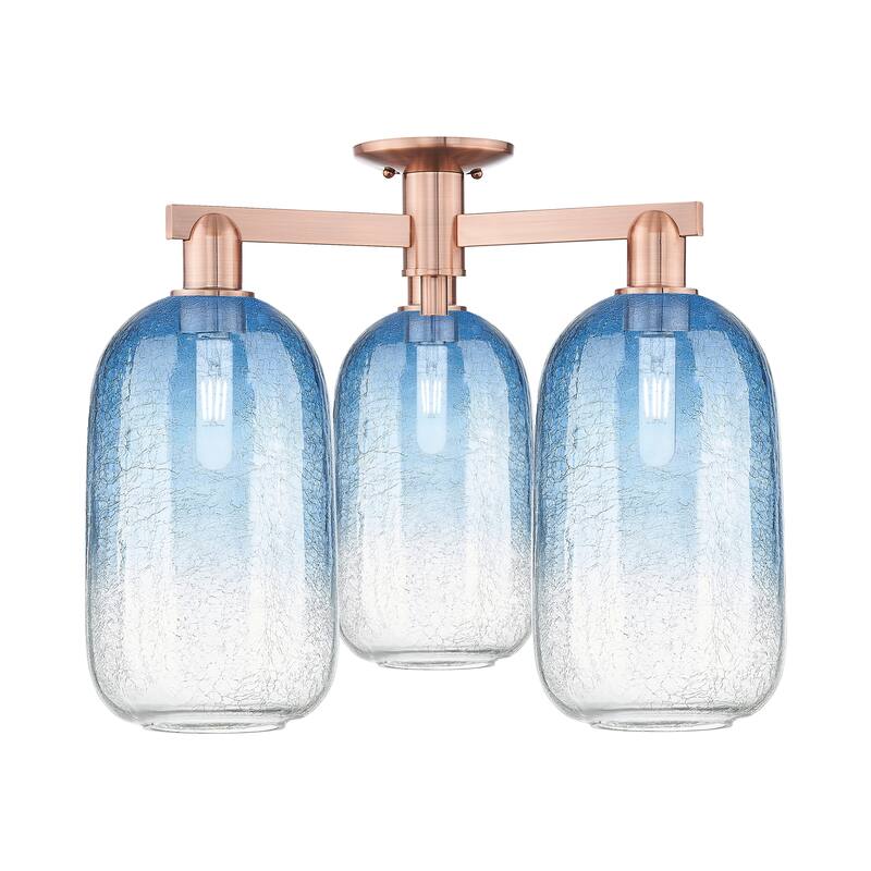 Innovations Lighting Downtown Urban - Brookhaven Cloche - 3 Light 25" Semi-Flush Mount