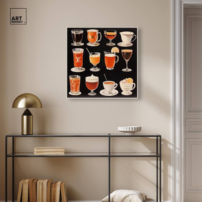Glam Coffee Drink Collection Canvas by Art Remedy