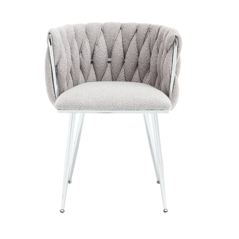 Leisure Velvet Dining Chairs With Metal Feet 2PC/SET