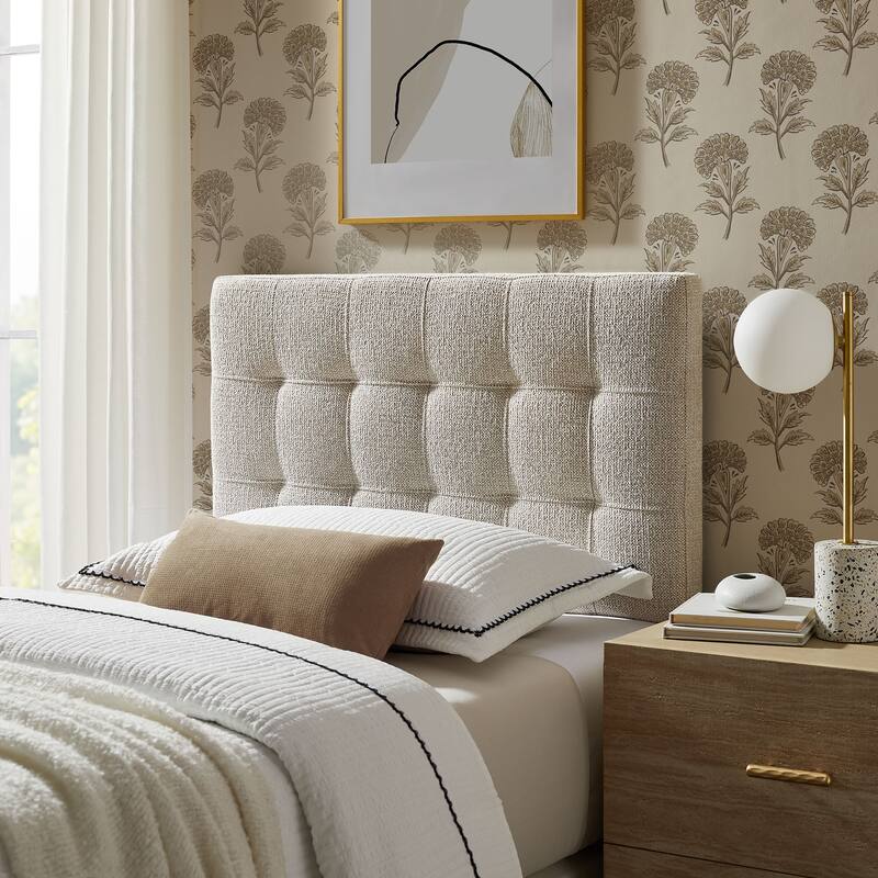 Lily Upholstered Fabric Headboard - Dove - Twin