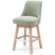 preview thumbnail 15 of 55, Boucle Polyester Upholstered Swivel Counter Stool - Foot Glides