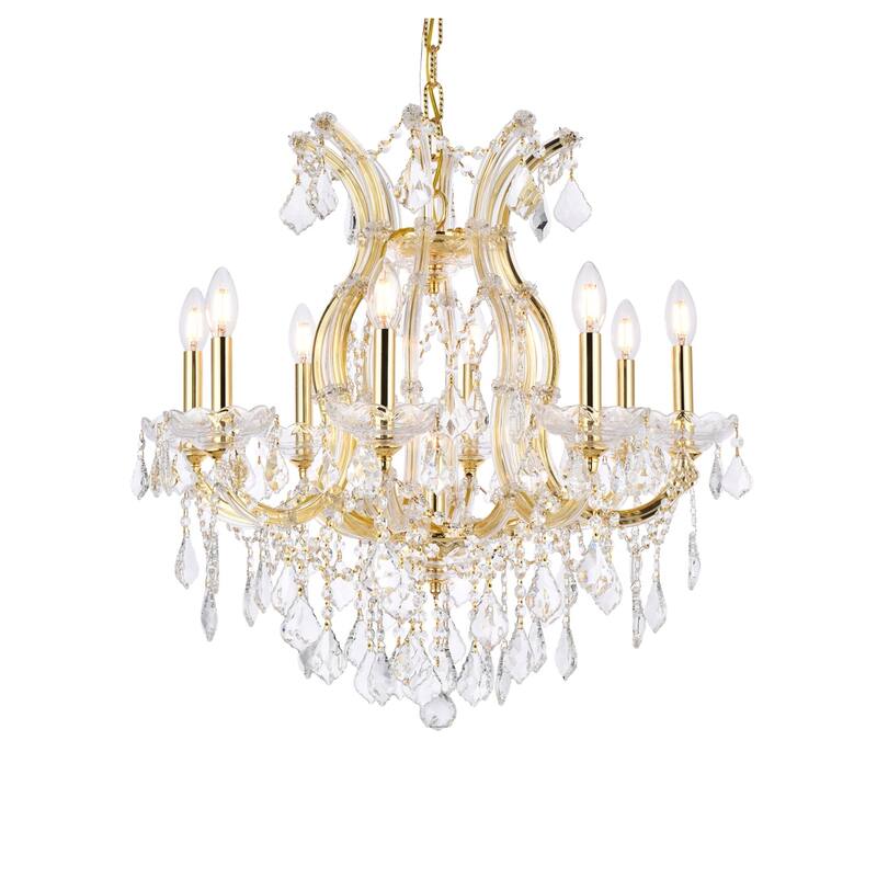 Fleur Illumination Collection Chandelier D:26in H:26in Lt:9 Gold Finish