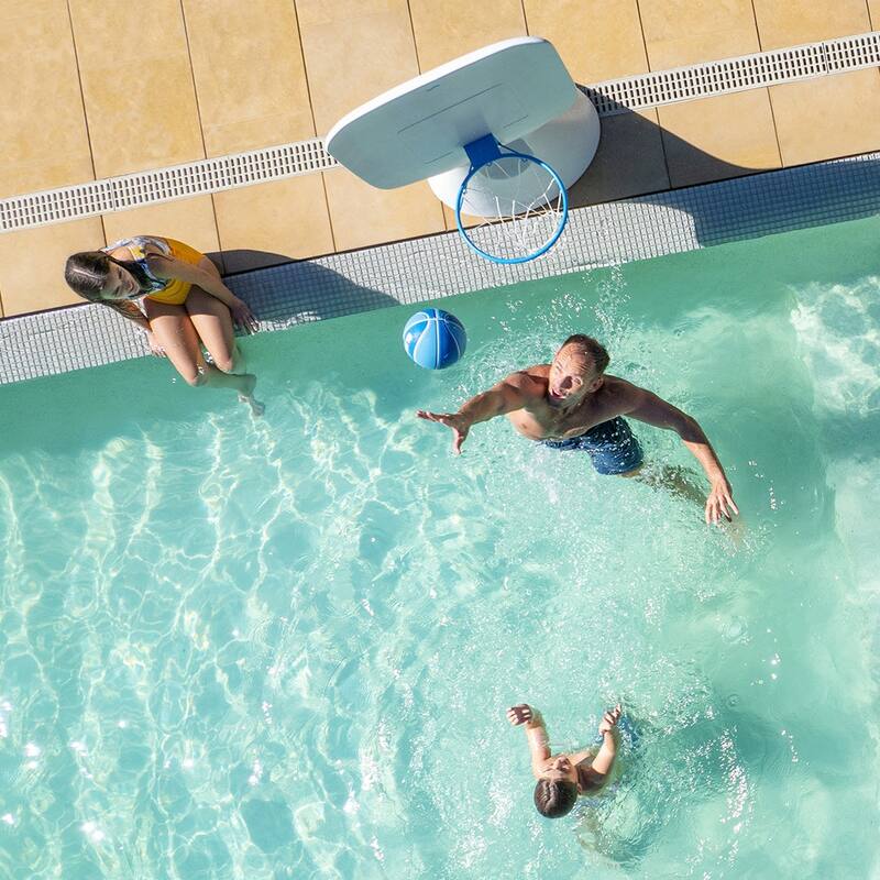 Ledge Lounger Hoopstr Poolside and in-Pool Basketball Game Hoop with Ball