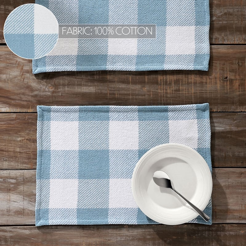 Annie Buffalo Check Placemat Set of 2 13x19 - Blue