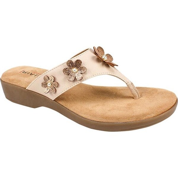 Shop Rialto Women's Bella Thong Sandal Blush Burnished Smooth Polyurethane - Free Shipping On 