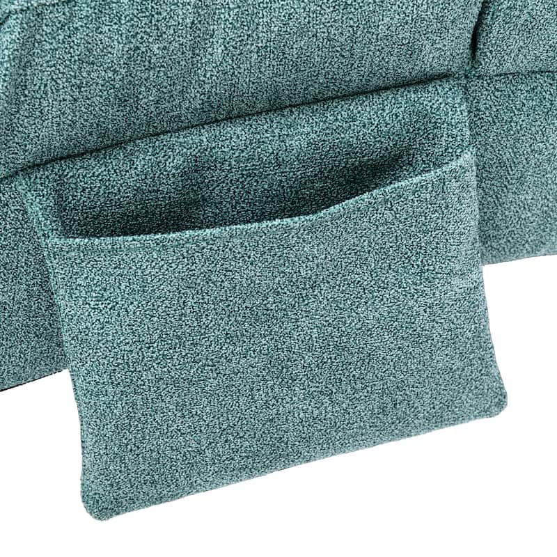 Linen Electric Massage Recliner Chaise Chair with Remote Control and Ergonomic Backrest