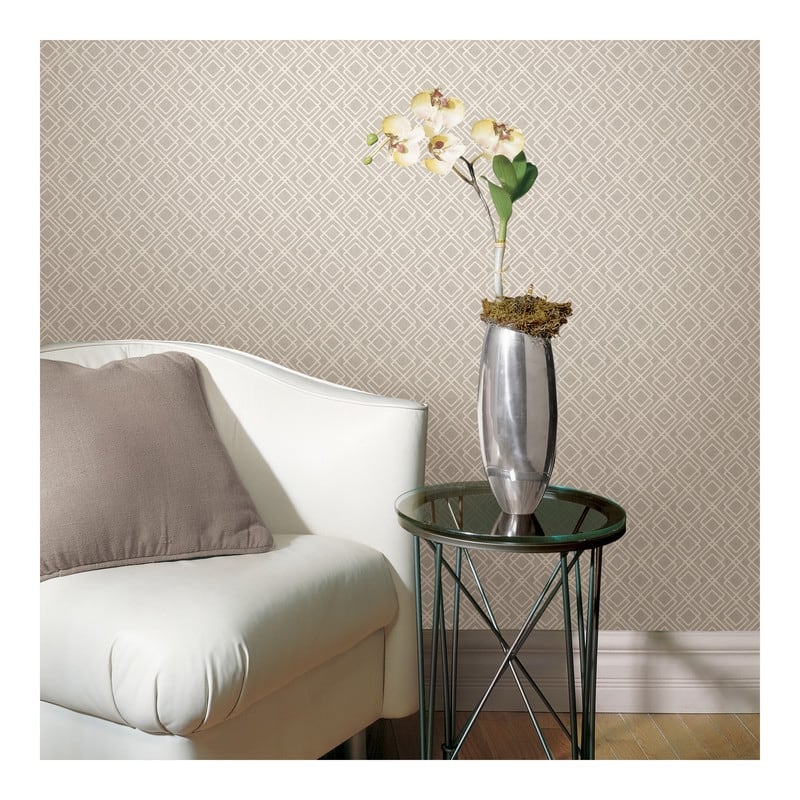 Advantage Puck Light Brown Geometric Wallpaper - 20.5 x 396 x 0.025
