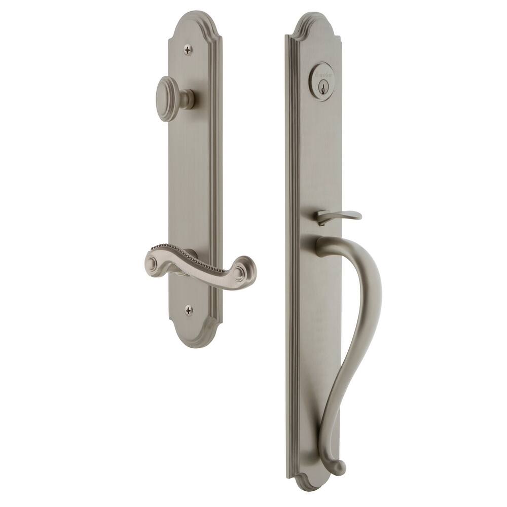 Grandeur Arc Solid Brass Rose Right Handed Keyed Entry Single Cylinder