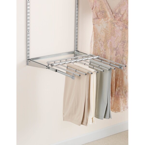 Rubbermaid FG3J0602 Configurations 16.5" Wide Titanium Pull Out Pant Rack