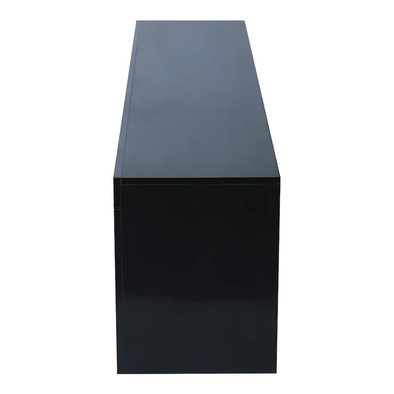Modern TV Stand with 16-Color LED Lights, Remote Control, Strong Cabinet Support, Fits 65-Inch TVs