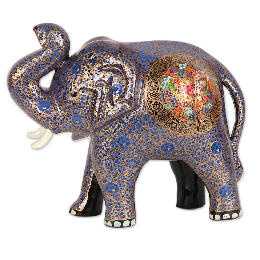 Novica Handmade Triumphant Elephant Papier Mache Sculpture