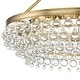 preview thumbnail 3 of 5, Calypso 6 Light Crystal Teardrop Vibrant Gold Chandelier - 30'' W x 20'' H