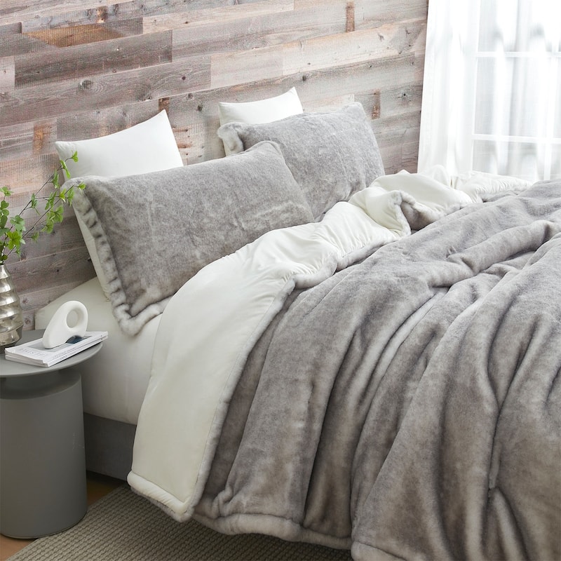 Fox in the Coconut Tree - Coma Inducer® Oversized Comforter Set - Frosty Gray Coconut