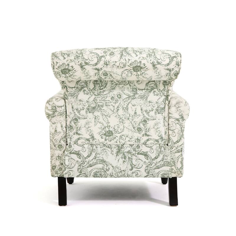 Modern Upholstered Armchair Nailhead Trim Accent Chair