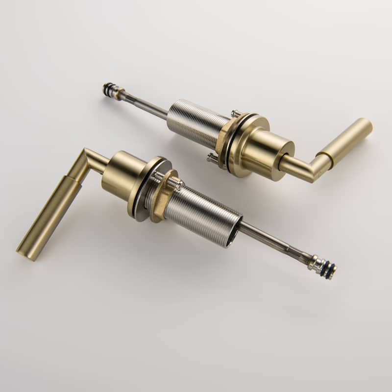 Widespread Bathroom Sink Faucets, 2-Handle Bathroom Vessel Faucet in Brushed Gold