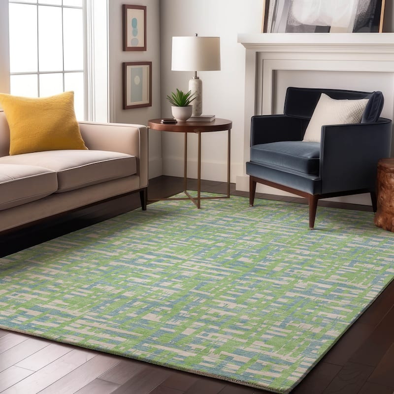 Premium Washable Super Soft Abstract Weave Mayfield Rug - Mint - 3' x 5'