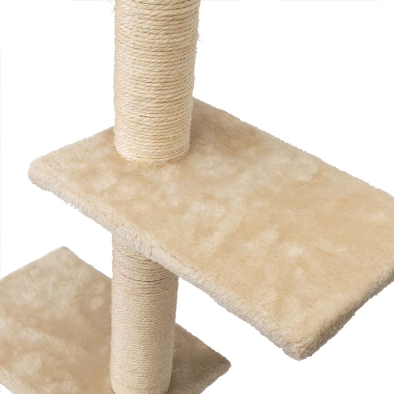 5-Piece Wall-Mounted Cat Tree with Condo, Perches, Bridge & Scratcher