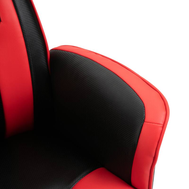 Vinsetto Office Chair Breathable Faux Leather Adjustable Height with Wheels, Armrest, Mid Back Home Racing Gaming Style