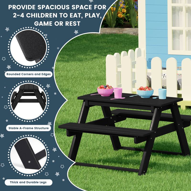 Laguna Kids Outdoor Poly Picnic Table
