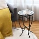 preview thumbnail 3 of 31, Costway Mosaic Side Table Accent Table Round Balcony Bistro End Table