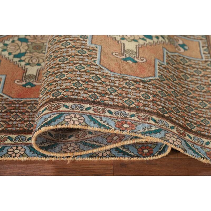 Geometric Bidjar Vintage Persian Runner Rug Handmade Wool Carpet - 2'9" x 10'1"