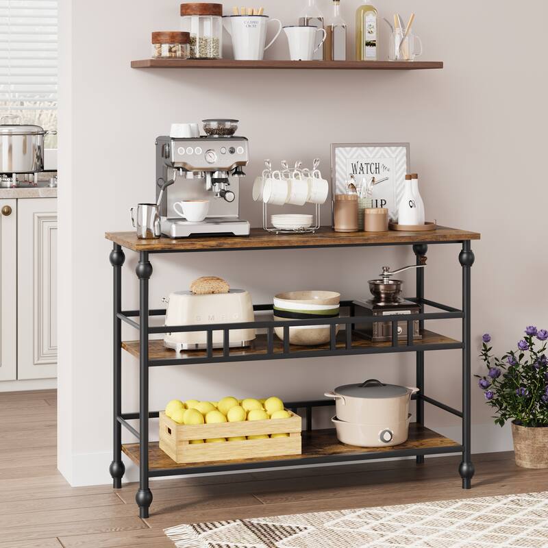 Console Table, 3-Tier Sofa Tables Narrow Entryway Table