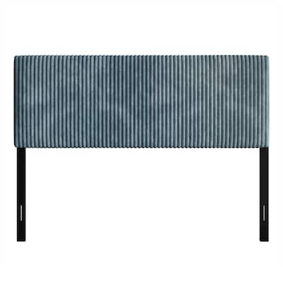 CraftPorch Corduroy Modern Upholstered Pleated Velvet Headboard