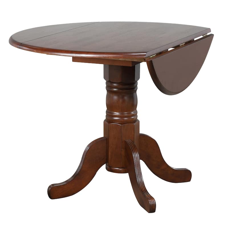Extendable Dining Set 42" Round Table & 2 Retro Chairs - Art Deco Style