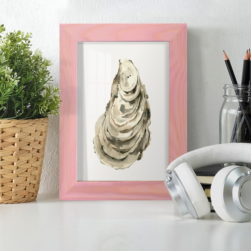 Neutral Oyster Study I -Framed Print w/glass-Cherry Red