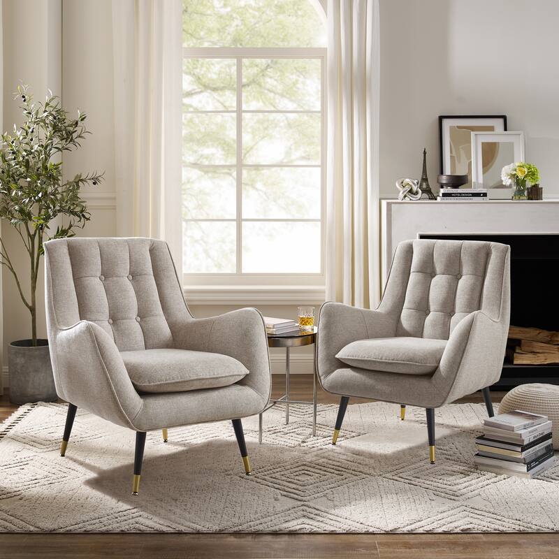 Art Leon Comfortable Fabric Upholstered Accent Chair