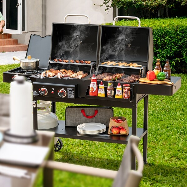 Royal Gourmet ZH3005 2-Burner Gas and Charcoal Combo Grill with