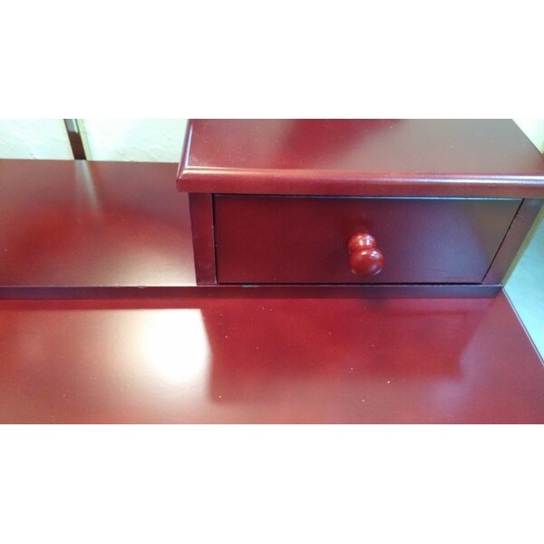 Shop Ashley Wood Cherry Makeup Vanity Table And Stool Set On Sale