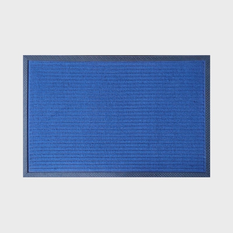 A1HC New Durable and Versatile Polypropylene Rubber Door Mat All Weather Inside Outside Door Mat - 47"x71" - Blue