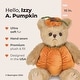 preview thumbnail 2 of 4, Izzy A. Pumpkin Plush, 10 Inch Halloween Stuffed Animal Teddy Bear