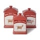 preview thumbnail 1 of 2, Certified International Vintage Farm Square Canister Set 3 pc. - 6.50"W x 6.50"D x 9.25"H