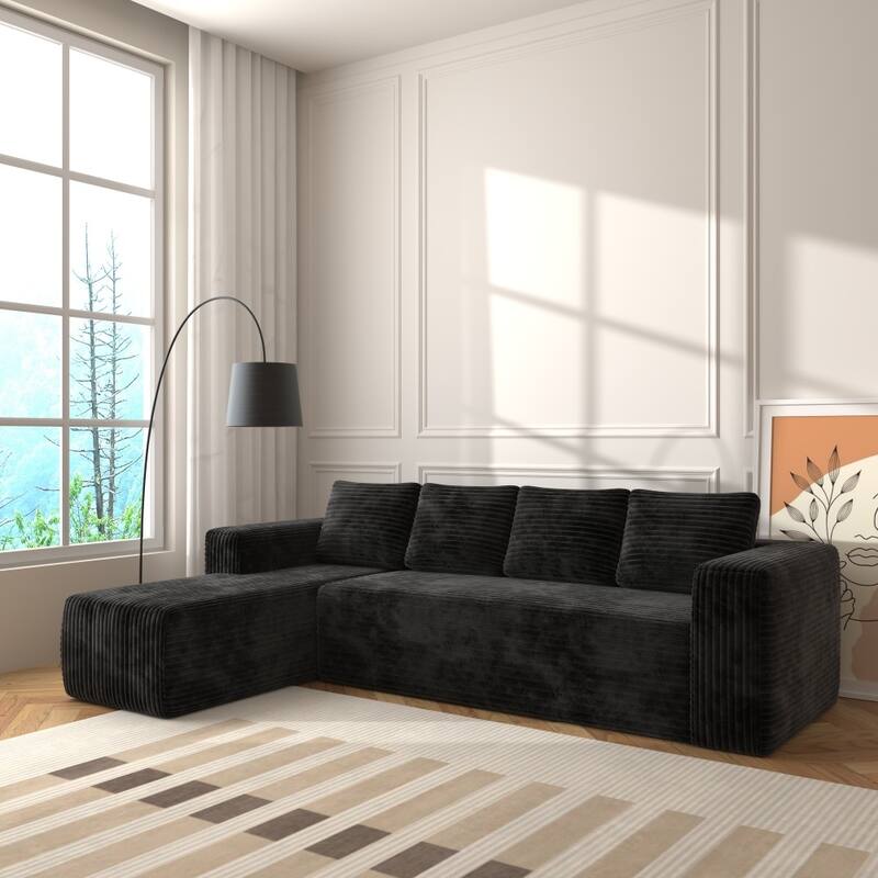 104" Modern Modular Sectional Sofa with Deep Seat and Right Facing Chaise