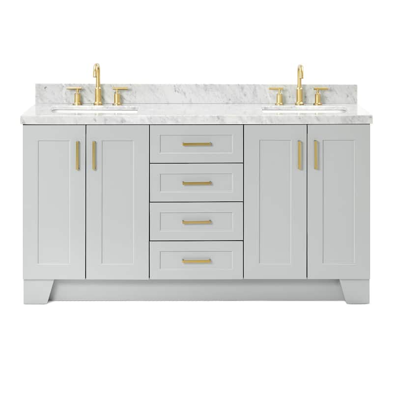 Ariel Q067DCWRVO Taylor 66" Free Standing Double Basin Vanity Set with - Grey
