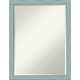 preview thumbnail 5 of 6, Beveled Wood Bathroom Wall Mirror - Sky Blue Rustic Frame