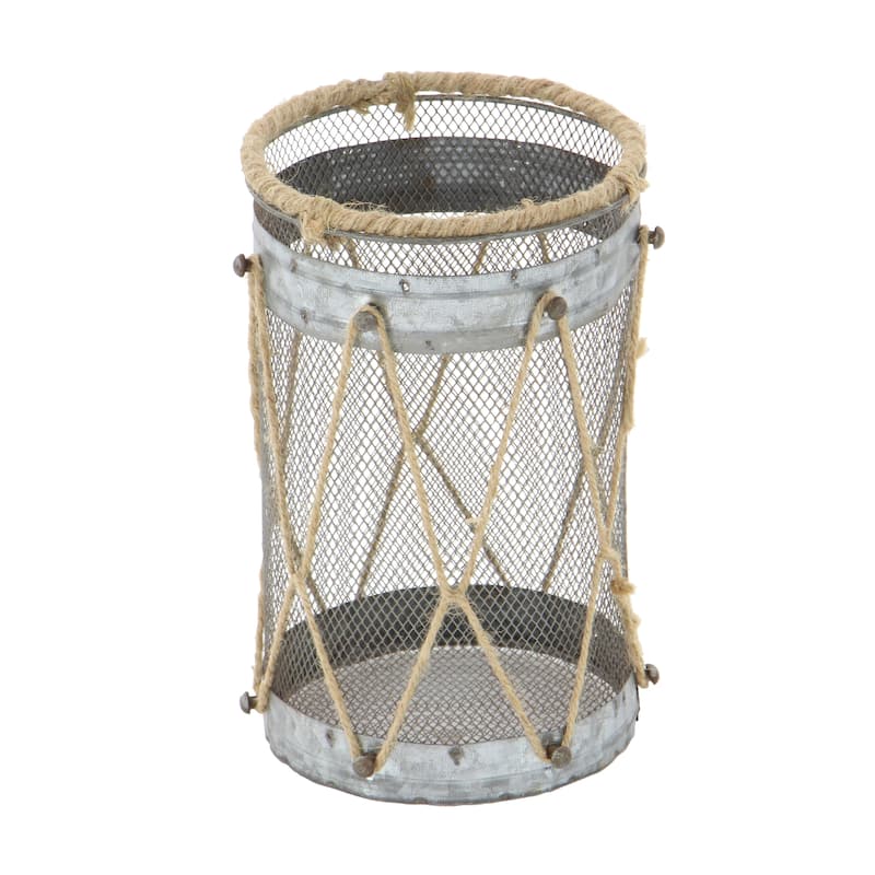 Metal Decorative Candle Lantern - Set of 3 Silver - Roche River Decor - 7"W x 7"L x 11"H