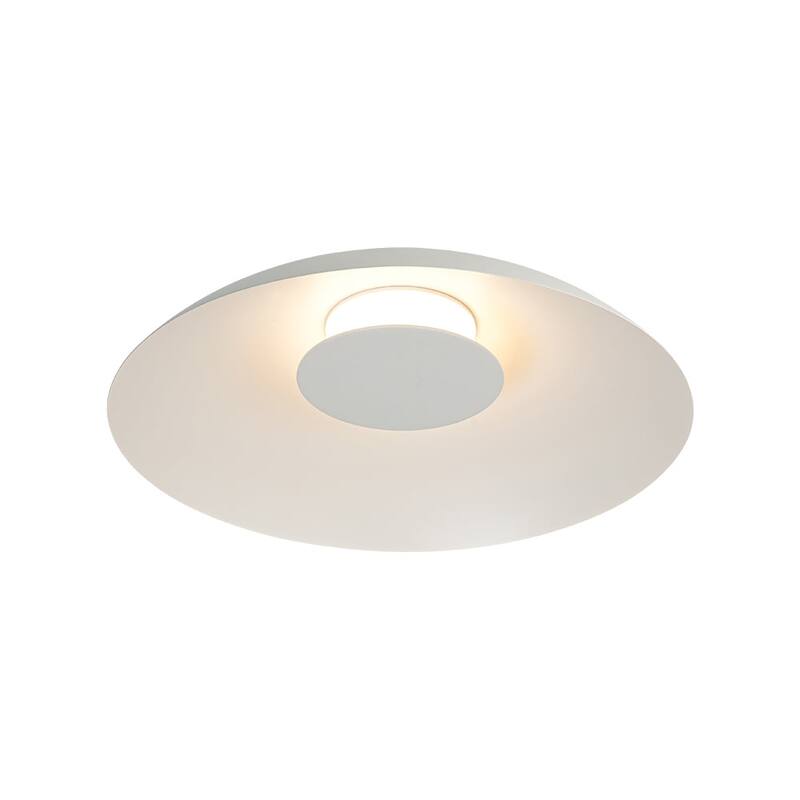 Scandinavian Dimmable LED Round Shallow Dome Ceiling Light 19.7in