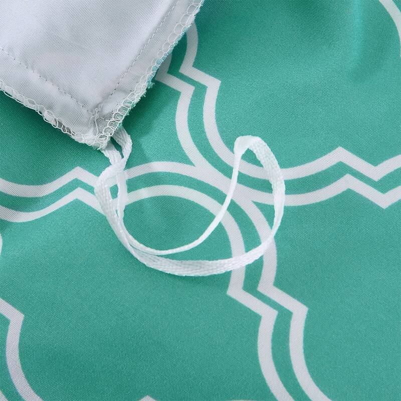3 Piece Stripe Boho Duvet Cover Set with Zipper Ties