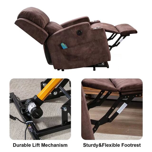 Massage Recliner Chair with Heat and Vibration Manual Sofa