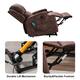Massage Recliner Chair with Heat and Vibration Manual Sofa