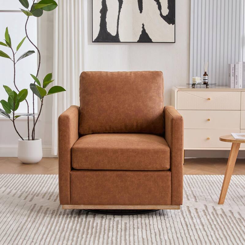 360° Rotating Lounge Chair - Brown